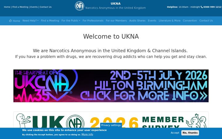 Screenshot of ukna.org