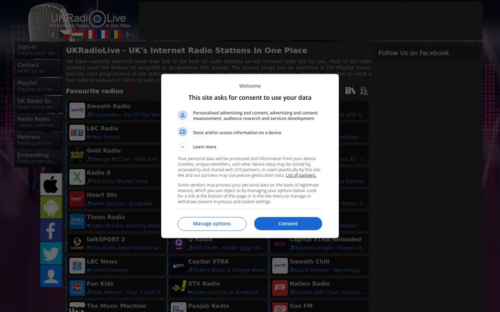 Skærmbillede af ukradiolive.com
