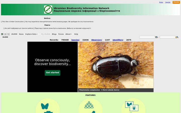 Screenshot ta' ukrbin.com