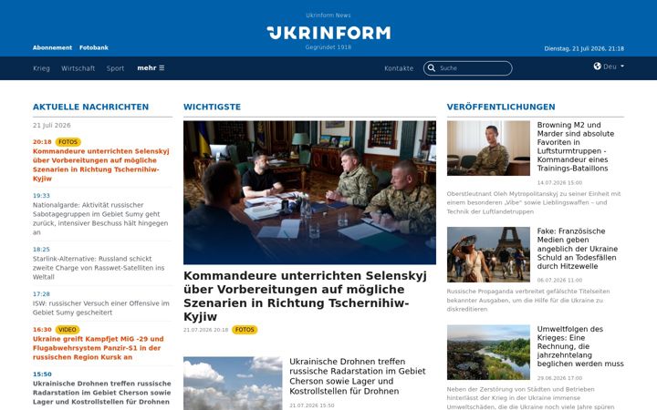 Screenshot of ukrinform.de