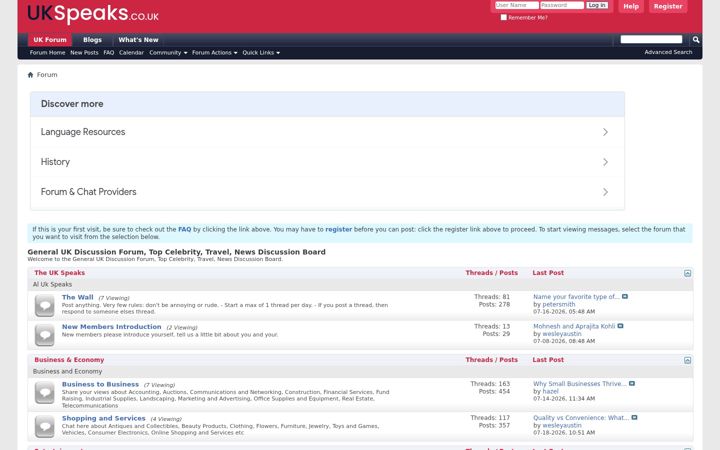 Screenshot of ukspeaks.co.uk