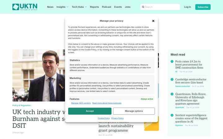 Screenshot of uktech.news