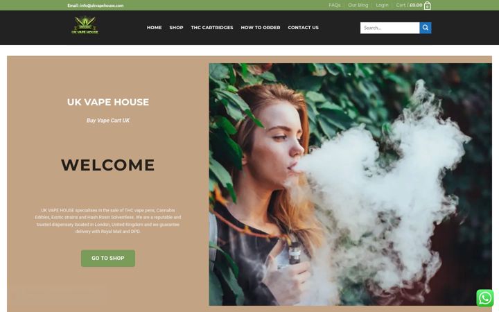 Screenshot of ukvapehouse.com
