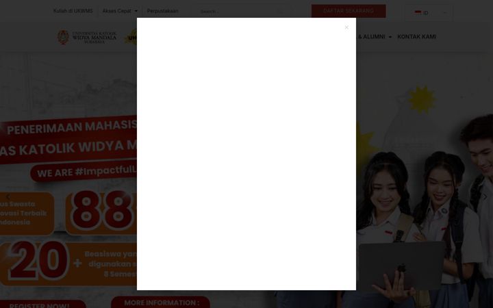 Screenshot of ukwms.ac.id
