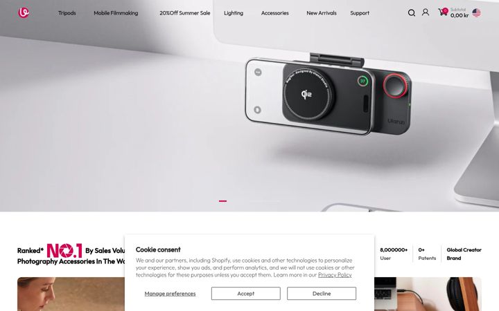 Screenshot of ulanzi.com