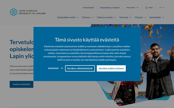 Screenshot of ulapland.fi