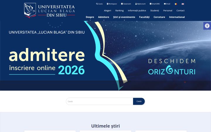 Screenshot of ulbsibiu.ro