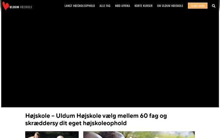 Screenshot di uldum-hojskole.dk