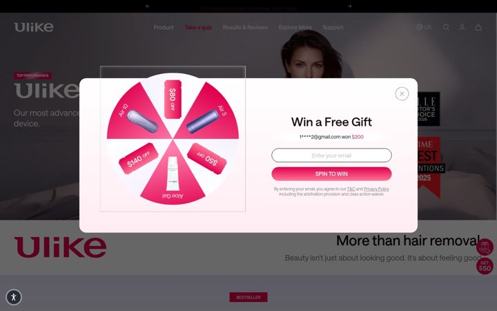 Screenshot of ulike.com