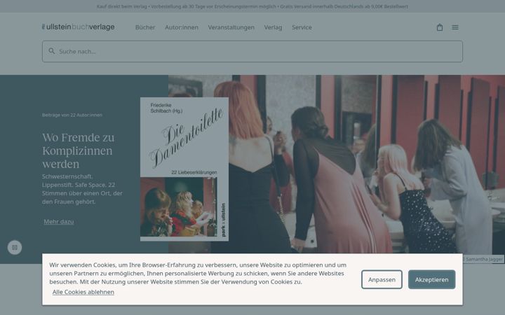 Screenshot of ullstein.de