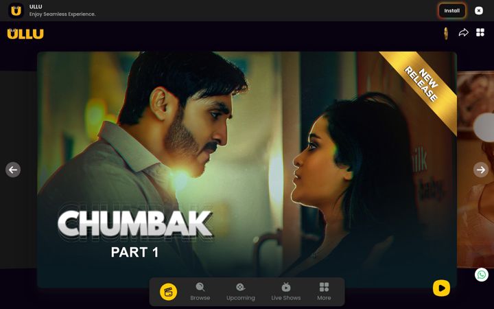 Screenshot of ullu.app