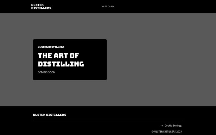 Ekraanipilt saidist ulsterdistillers.com