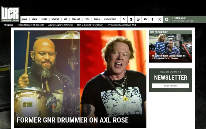 Screenshot of ultimateclassicrock.com