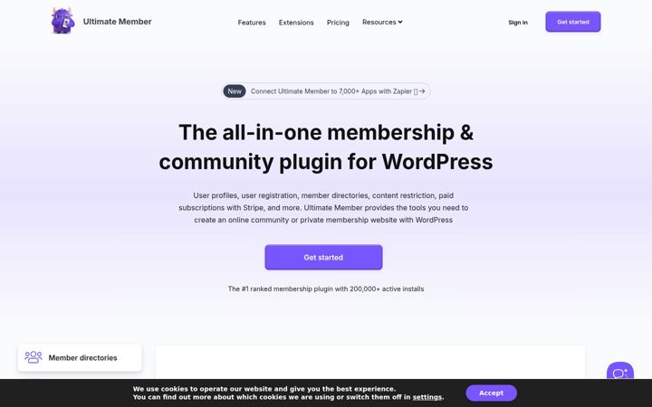 Screenshot of ultimatemember.com