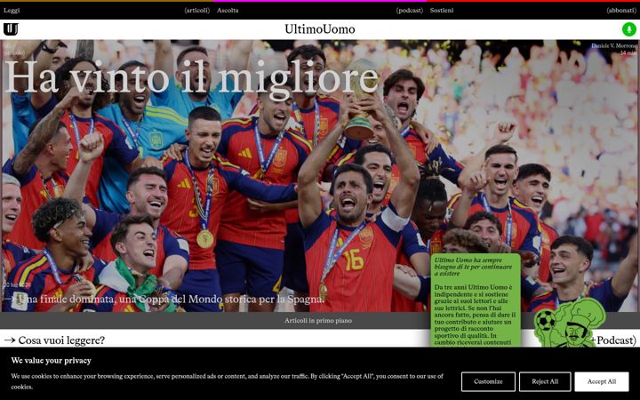 Screenshot of ultimouomo.com