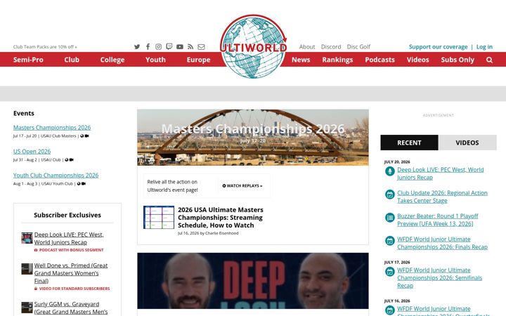 Screenshot of ultiworld.com