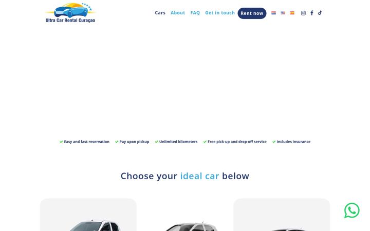 Екранна снимка на ultra-carrental.com