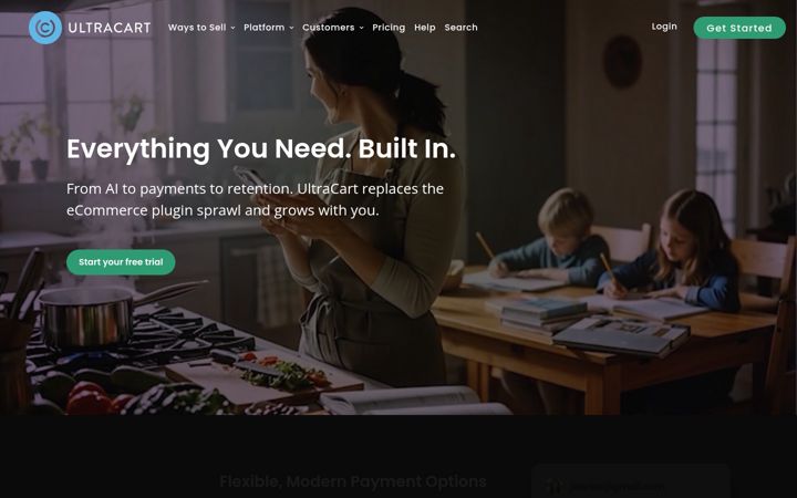 Screenshot of ultracart.com