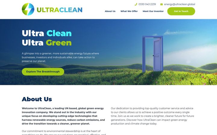 Snímek obrazovky ultraclean.global