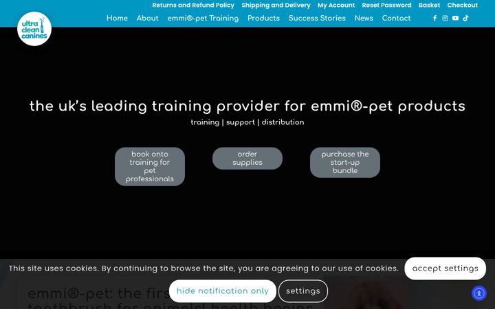 Screenshot ta' ultracleancanines.co.uk