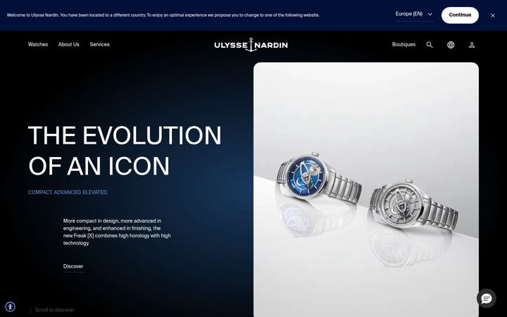 Screenshot of ulysse-nardin.com