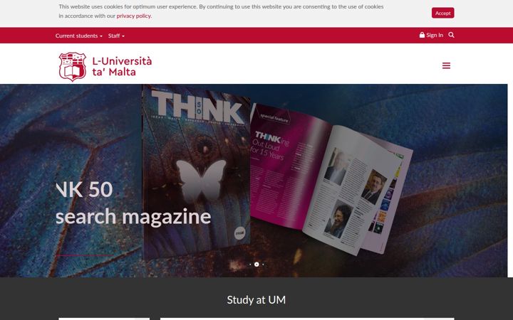 Screenshot of um.edu.mt