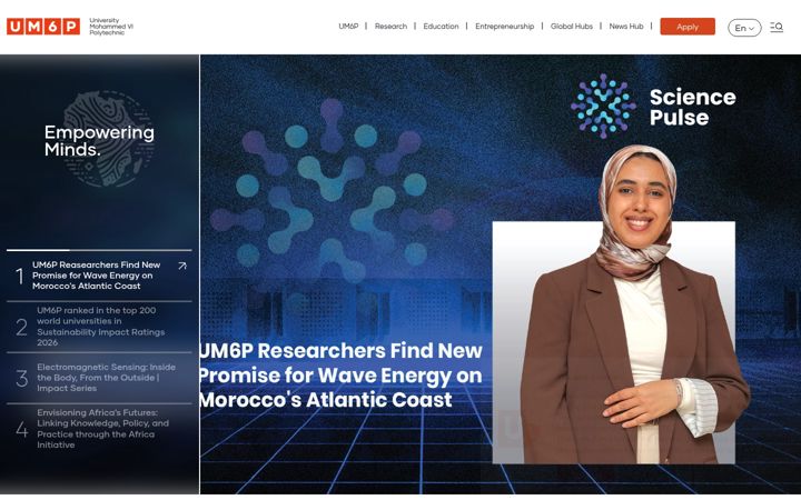 Screenshot of um6p.ma