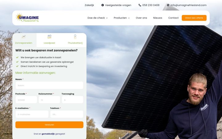 Screenshot di umaginefriesland.com