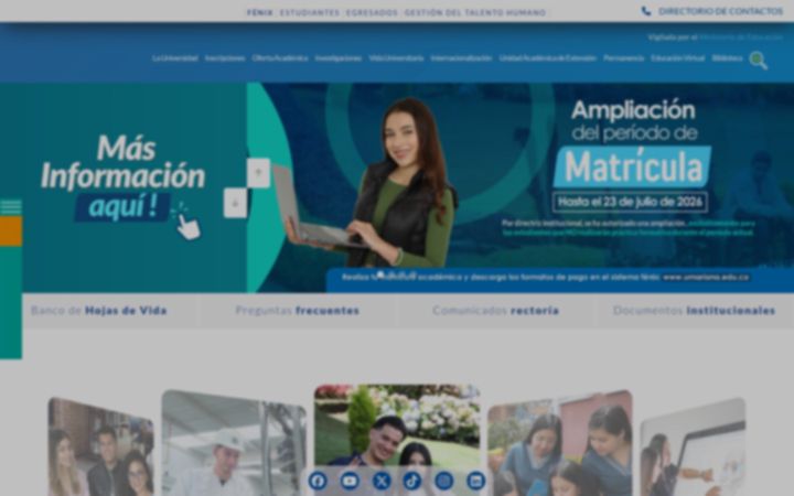 Screenshot of umariana.edu.co