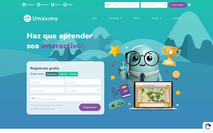 Screenshot of umaximo.com