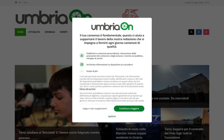 Screenshot of umbriaon.it