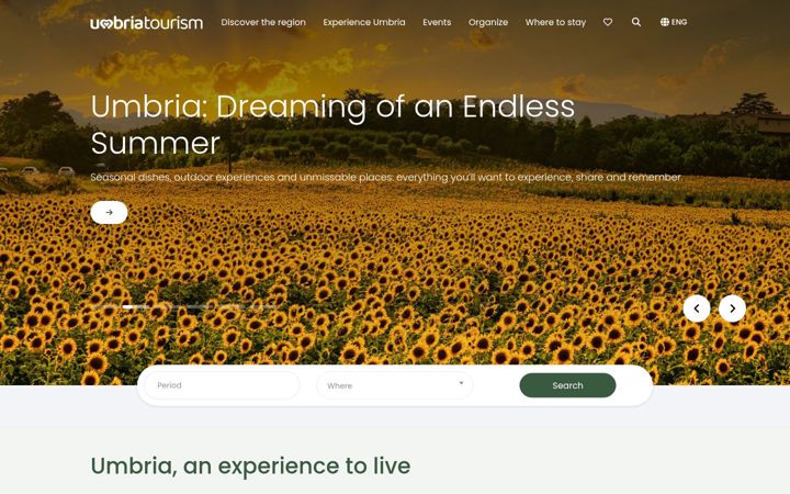 Screenshot of umbriatourism.it