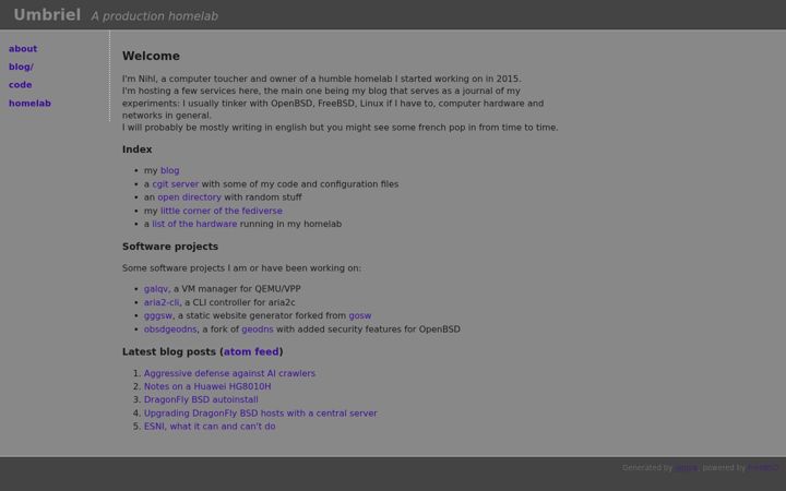 Screenshot of umbriel.fr