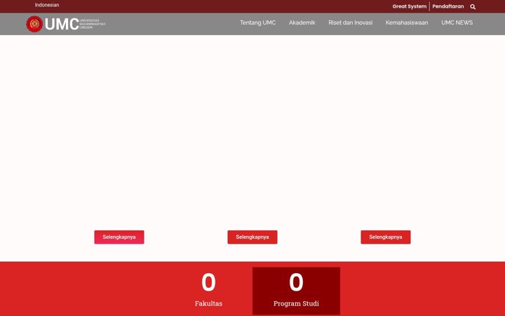 Screenshot of umc.ac.id