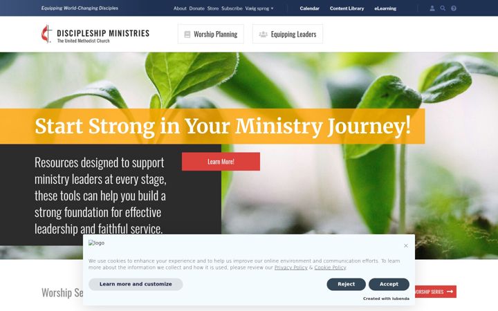 Screenshot of umcdiscipleship.org