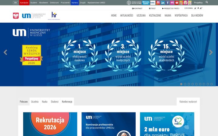 Screenshot von umed.pl