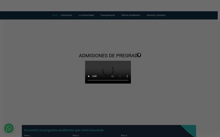 Screenshot of umet.edu.ec