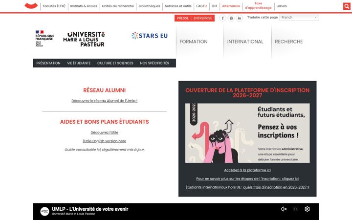 Screenshot von umlp.fr