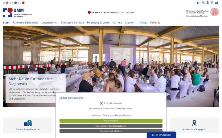 Screenshot of umm.de