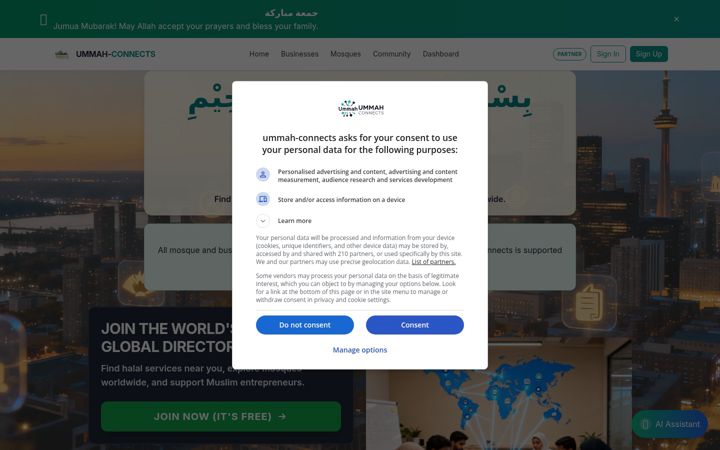Screenshot of ummah-connects.com