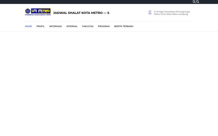 Screenshot of ummetro.ac.id