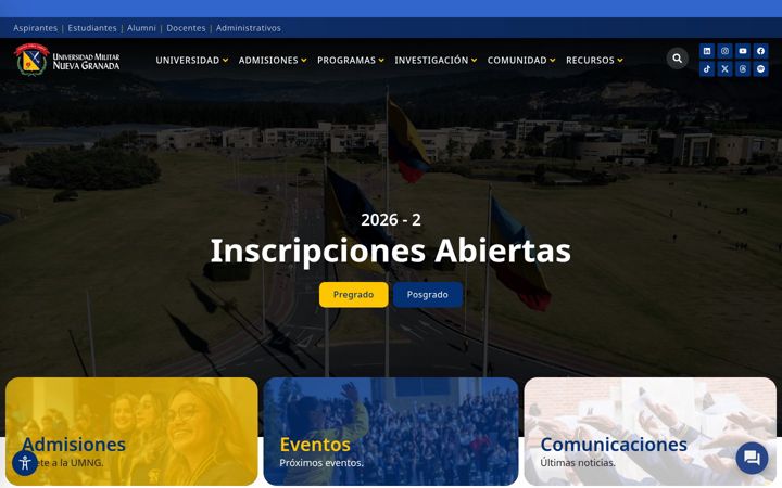 Screenshot of umng.edu.co