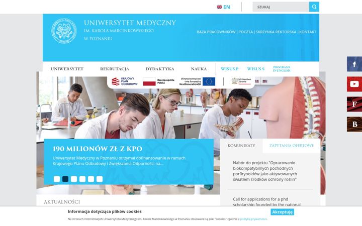 Screenshot of ump.edu.pl