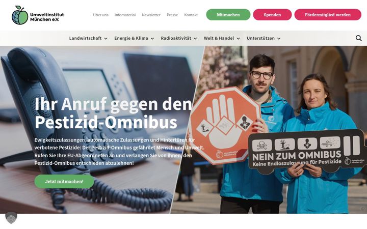 Screenshot of umweltinstitut.org