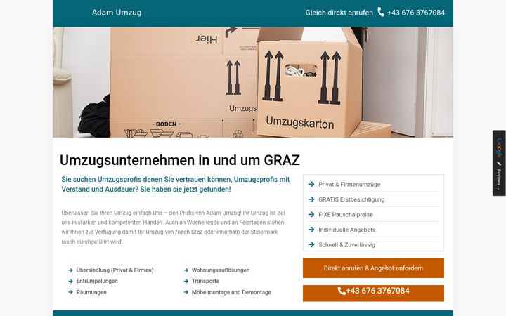 Screenshot von umzugsservice-in-graz.at