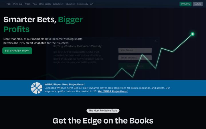 Screenshot of unabated.com