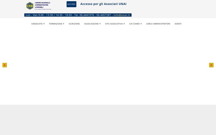 Screenshot di unai.it