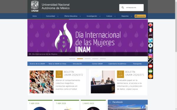 Screenshot of unam.mx