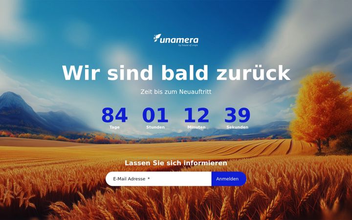 Screenshot von unamera.com