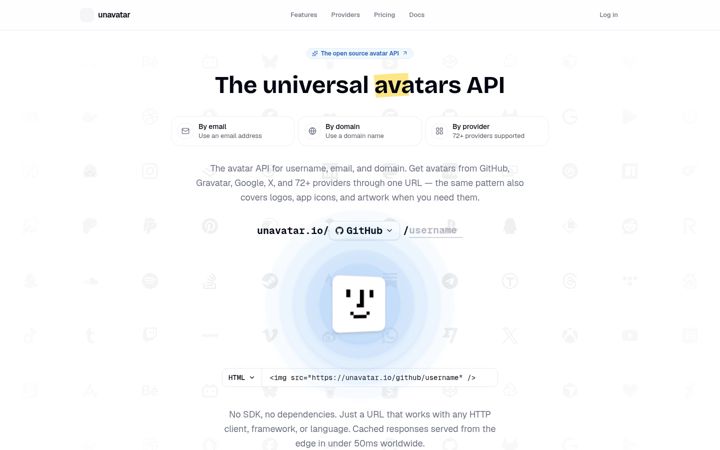 Screenshot of unavatar.io